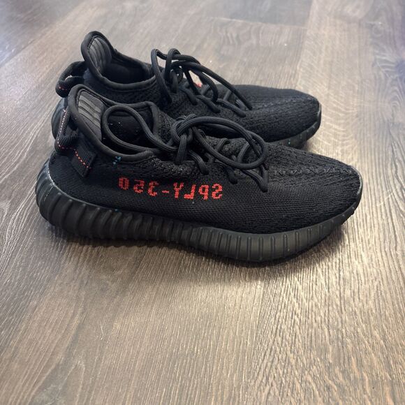 Adidas Yeezy Boost 350 V2 Bred Black Red CP9652 Men's Shoes Size 5.5 No Box - Picture 1 of 12